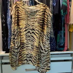 Acacia silk tiger print dress